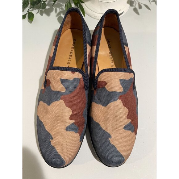 Duke Dexter Camo Loafers Size 8 Handmade In England Canvas Men’s - Picture 14 of 16